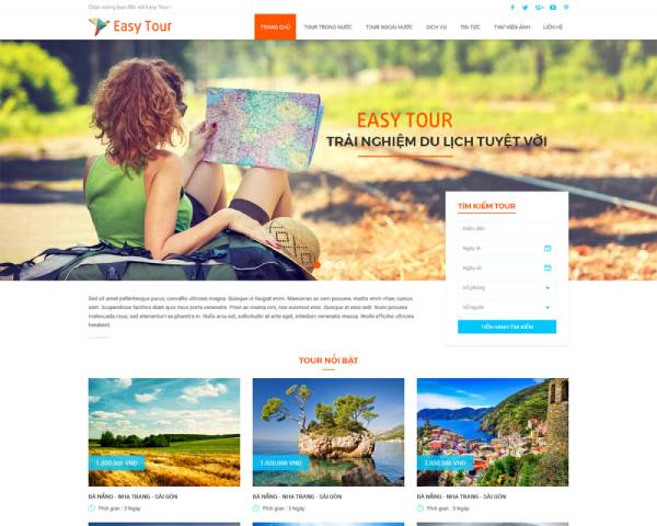 Một website du lịch đẹp và bắt mắt là điểm mấu chốt để thu hút khách hàng