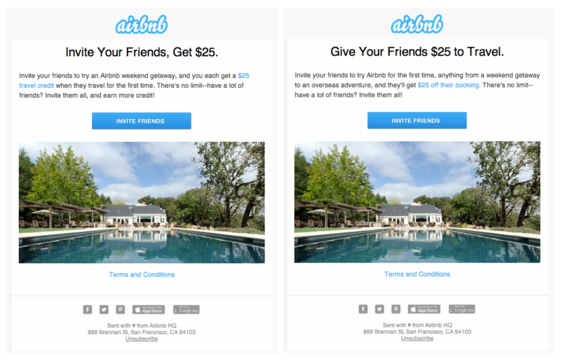 Công ty Airbnb là minh chứng cho việc áp dụng thành công hình thức Tặng mã giảm giá để tạo viral giúp thu hút khách hàng