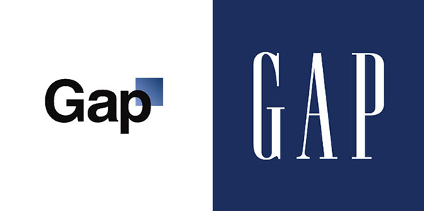 Logo trước và sau thay đổi của thương hiệu thời trang danh tiếng GAP